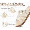 KuaiLu Gladiator Sandals for Women with Comfortable Arch Support(Cream (Go One Size Up))