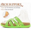 KuaiLu Gladiator Sandals for Women with Comfortable Arch Support(Neon Green (Go One Size Up))