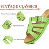 KuaiLu Gladiator Sandals for Women with Comfortable Arch Support(Neon Green (Go One Size Up))