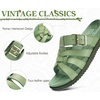 KuaiLu Gladiator Sandals for Women with Comfortable Arch Support(Olive Green (Go One Size Up))