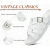 KuaiLu Gladiator Sandals for Women with Comfortable Arch Support(White (Go One Size Up))