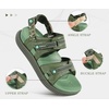 KuaiLu Womens Arch Support Walking Sandals Vacation Adjustable Strap Slides(Green)