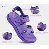KuaiLu Womens Arch Support Walking Sandals Vacation Adjustable Strap Slides(Purple)