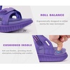 KuaiLu Womens Arch Support Walking Sandals Vacation Adjustable Strap Slides(Purple)