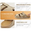KuaiLu Womens Clog Sandals Comfortable Arch Support Chic Platform Slides(Beige(full Size Up))
