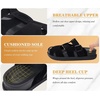 KuaiLu Womens Clog Sandals Comfortable Arch Support Chic Platform Slides(Black(full Size Up))