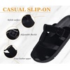 KuaiLu Womens Clog Sandals Comfortable Arch Support Chic Platform Slides(Black(full Size Up))