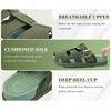 KuaiLu Womens Clog Sandals Comfortable Arch Support Chic Platform Slides(Green(full Size Up))