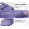 KuaiLu Womens Clog Sandals Comfortable Arch Support Chic Platform Slides(Purple(full Size Up))