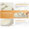 KuaiLu Womens Clog Sandals Comfortable Arch Support Chic Platform Slides(White(full Size Up))