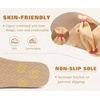 KuaiLu Womens Dressy Bow Sandals Arch Support Yoga Foam Walking Beach Slide(Beige)