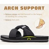 KuaiLu Womens Dressy Bow Sandals Arch Support Yoga Foam Walking Beach Slide(Black)