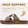KuaiLu Womens Dressy Bow Sandals Arch Support Yoga Foam Walking Beach Slide(Brown)