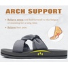 KuaiLu Womens Dressy Bow Sandals Arch Support Yoga Foam Walking Beach Slide(Grey)