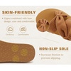 KuaiLu Womens Dressy Bow Sandals Arch Support Yoga Foam Walking Beach Slide(Khaki)