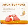 KuaiLu Womens Dressy Bow Sandals Arch Support Yoga Foam Walking Beach Slide(Orange)