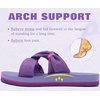 KuaiLu Womens Dressy Bow Sandals Arch Support Yoga Foam Walking Beach Slide(Purple)