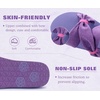 KuaiLu Womens Dressy Bow Sandals Arch Support Yoga Foam Walking Beach Slide(Purple)