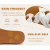 KuaiLu Womens Dressy Bow Sandals Arch Support Yoga Foam Walking Beach Slide(White Khaki)
