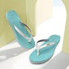 KuaiLu Womens Fashion Flip Flops Ladies Summer Beach Yoga Mat Thong Sandals(Blue Silver)