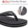 KuaiLu Womens Fashion Flip Flops Ladies Summer Beach Yoga Mat Thong Sandals(Deep Black)