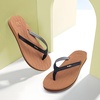 KuaiLu Womens Fashion Flip Flops Ladies Summer Beach Yoga Mat Thong Sandals(Khakiblack)