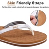 KuaiLu Womens Fashion Flip Flops Ladies Summer Beach Yoga Mat Thong Sandals(Khakiwhite)