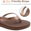 KuaiLu Womens Fashion Flip Flops Ladies Summer Beach Yoga Mat Thong Sandals(Shiny Brown)
