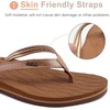 KuaiLu Womens Fashion Flip Flops Ladies Summer Beach Yoga Mat Thong Sandals(Shiny Khaki)