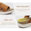 KuaiLu Womens Fashion Orthopedic Walking Thick Sandals Comfort Arch Support(Beige White)