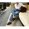 KuaiLu Womens Fashion Orthopedic Walking Thick Sandals Comfort Arch Support(Black)