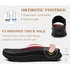 KuaiLu Womens Fashion Orthopedic Walking Thick Sandals Comfort Arch Support(Black)