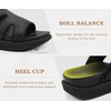 KuaiLu Womens Fashion Orthopedic Walking Thick Sandals Comfort Arch Support(Black)