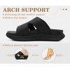 KuaiLu Womens Fashion Orthopedic Walking Thick Sandals Comfort Arch Support(Black)