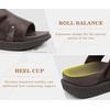 KuaiLu Womens Fashion Orthopedic Walking Thick Sandals Comfort Arch Support(Brown)