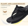 KuaiLu Womens Orthopedic Flip Flops Comfort Cushion Arch Support Sandals(Black)