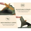 KuaiLu Womens Orthopedic Flip Flops Comfort Cushion Arch Support Sandals(Green Khaki)