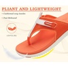 KuaiLu Womens Orthopedic Flip Flops Comfort Cushion Arch Support Sandals(Orange White)