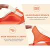 KuaiLu Womens Orthopedic Flip Flops Comfort Cushion Arch Support Sandals(Orange White)