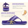 KuaiLu Womens Orthopedic Flip Flops Comfort Cushion Arch Support Sandals(Purple)
