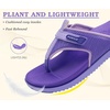 KuaiLu Womens Orthopedic Flip Flops Comfort Cushion Arch Support Sandals(Purple)