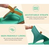 KuaiLu Womens Orthopedic Flip Flops Comfort Cushion Arch Support Sandals(Teal Khaki)