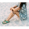 KuaiLu Womens Orthopedic Flip Flops Comfort Cushion Arch Support Sandals(Teal Khaki)