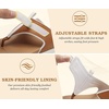 KuaiLu Womens Orthopedic Flip Flops Comfort Cushion Arch Support Sandals(White Khaki)