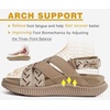 KuaiLu Womens Orthopedic Walking Sandals with Memory Foam Arch Support(Beige)