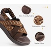 KuaiLu Womens Orthopedic Walking Sandals with Memory Foam Arch Support(Brown)