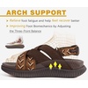 KuaiLu Womens Orthopedic Walking Sandals with Memory Foam Arch Support(Brown)