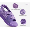 KuaiLu Womens Orthopedic Walking Sandals with Memory Foam Arch Support(Purple)