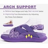 KuaiLu Womens Orthopedic Walking Sandals with Memory Foam Arch Support(Purple)