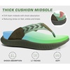 KuaiLu Womens Orthotic Flip Flops with Arch Support Cushion Recovery Sandal(Green)